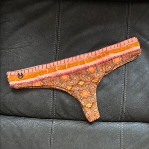 Maaji Orange and Pink Bikini Bottom